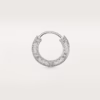 LOVE SINGLE HOOP EARRING, PAVED